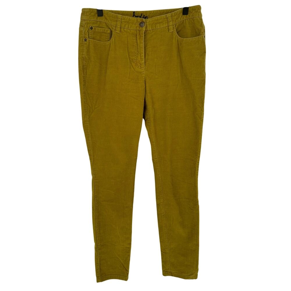 Boden Green Corduroy Straight Leg High Waist Pants Casual Winter Bohemian 8